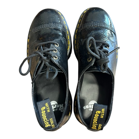 Dr. Martens 1461 Quad TC Distressed Patent Leather platform shoe Ladies 9 Men 8 - Picture 3 of 9
